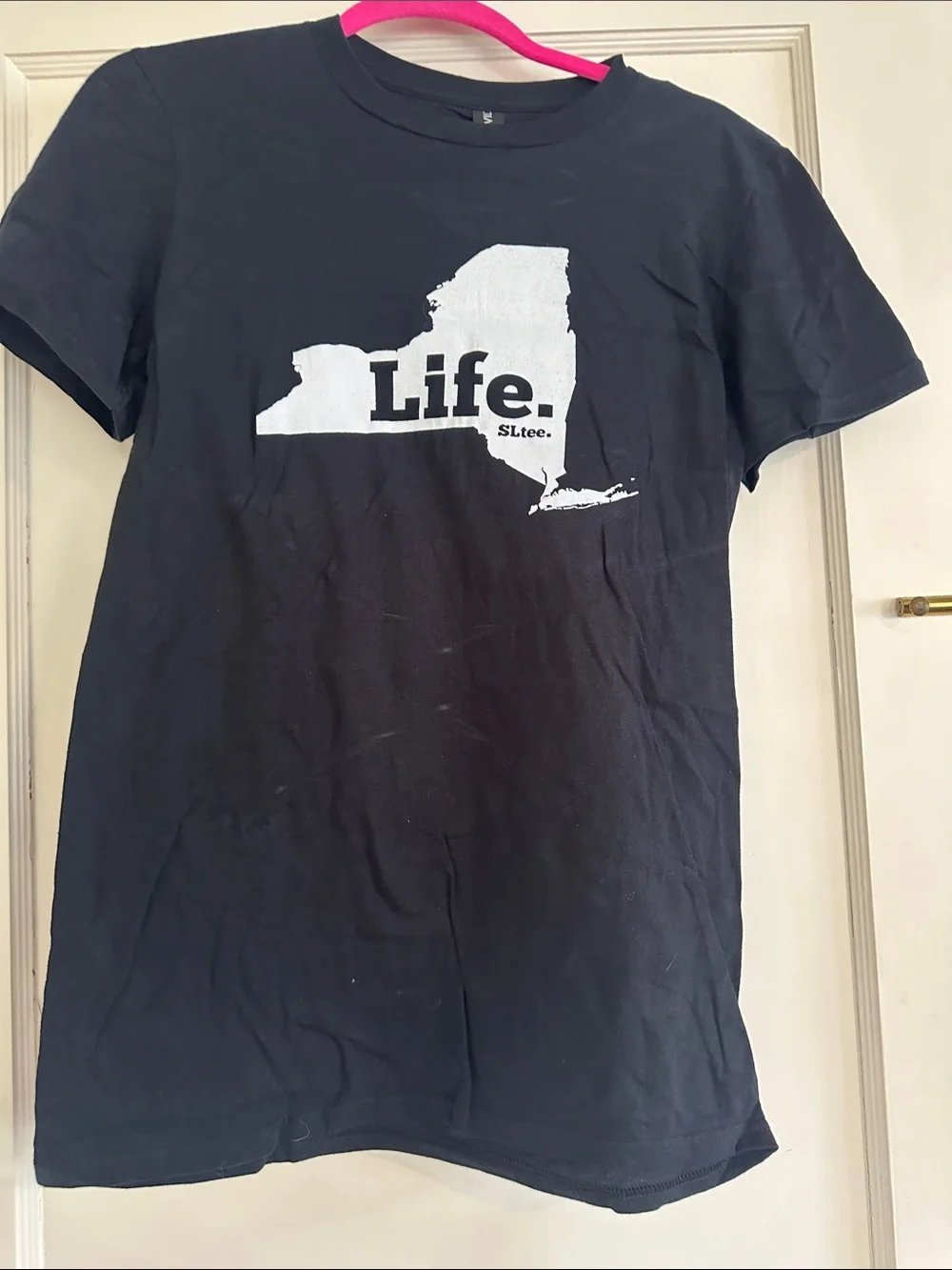 State Life Graphic Tee - Black with White Print - North Carolina Youth